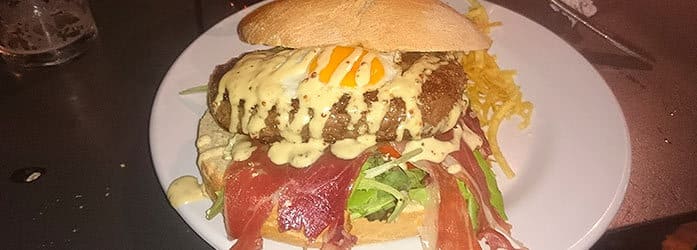 El tranvía cartagena | tapa jamón con carne